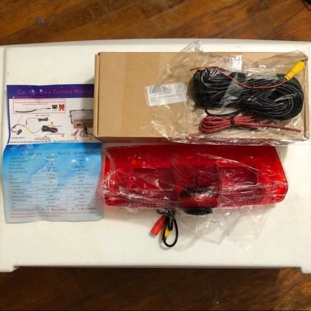 Rear view car camera backup light